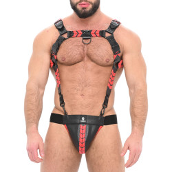 Sparta's Harness Ensemble Jock et Harnais Katerpillar Noir-Rouge